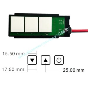Trumsense 5 Pcs WS08F3-A3-BW Washroom 3 Key Touch Switch For LED Mirror Stepless Adjust brightness Installed on Back of Mirror