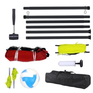 Wholesale Outdoor Portable Adjustable Height Volleyball Net Set System With Pump and Carrying Bag for Beach Backyard