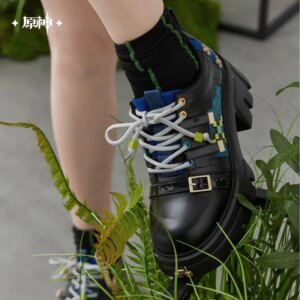 miHoYo Game Official Kinich Shoes Genshin Impact Kinich Theme Thick Soled Lace up Single Shoe Sneakers Uniform Shoe Cosplay Gift