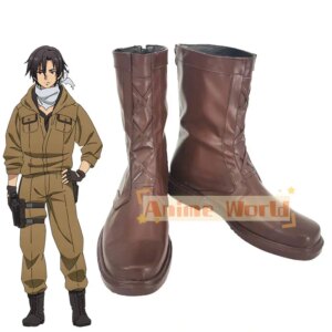86 EIGHTY-SIX Shinei Nouzen Brown Cosplay Shoes Custom-made Halloween Carnival Party Props