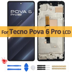 6.78″ Original AMOLED For Tecno Pova 6 Pro 5G LCD Display Touch Screen Panel Digitizer Assembly For Tecno LI9 LCD Replacement