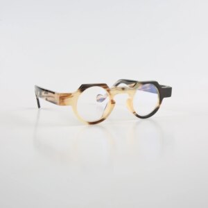 Eyeglass Frames Unique Vintage Round Stripes Optical Lenses Eyeglasses Handmade Honey Black Horn Prescription Man Glasses Frames