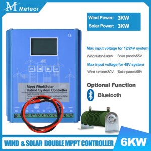 MPPT Wind Solar Hybrid Charge Controller Wind 3000W & Solar 3000W 12/24V/48V Automatic Hybrid Controller With Dump Load Resistor