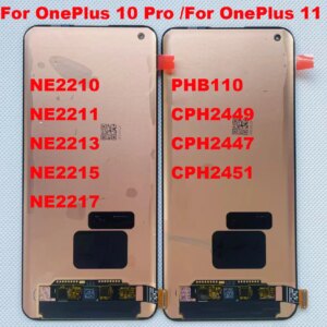 6.7″ Original Amoled Tested For OnePlus 10 Pro NE2210 LCD Display Screen+Touch Panel Digitizer For OnePlus 11 1+10Pro 1+11 Frame