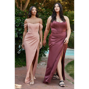 QueensLove Bridesmaid Dress Off the Shoulder Wedding Dress Slim Fitted Evening Dress Long Satin Backless Dress Customize