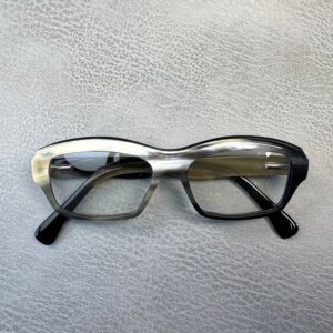 Eyeglass Frames Unique Square Retro Vintage Handmade Black White Horn Man’s Glasses Frames Prescription Optical Lenses Eyewear