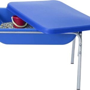 18″ Small Sensory Table, Sandbox with Lid, Water Table for Kids, Blue
