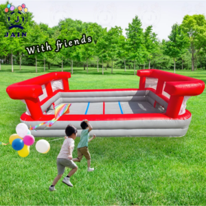 Stock PVC Inflatable Hockey Rink Portable Inflatable Mini Hockey Zone With Blower Arena Gonflable for Kids Games Events Rental