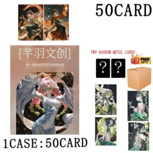 Qianyu Wenchuang Wholesales Anime Demon Slayer Booster Box Colored Paper Wave 1 Acrylic Children Toys And Hobbies Gift Adults