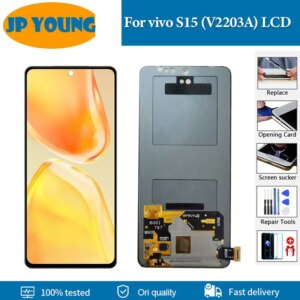 6.62″ Original AMOLED For vivo S15 LCD Display V2203A Screen Touch Digitizer Panel Assembly For vivo S15 Screen Replacement Part