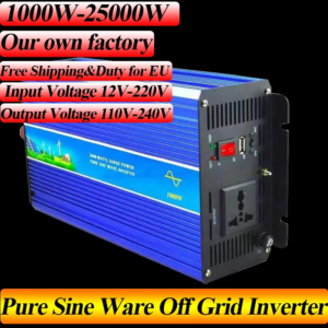 1000w-20000w Single Phase Pure Sine Wave Off Grid Wind Turbine Solar Inverter 12V~110V DC 100~240 VAC Output for you