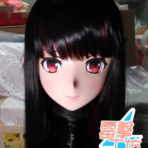 (KM9197) Handmade Female Sweet Girl Resin Crossdress Outfit Cosplay Japanese Animegao Role Play Kigurumi Mask