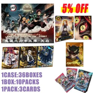 NEW Wholesales Demon Slayer CollectionCard Anime Tian Qi Wave 5 Infinite City Arc Kamado Tanjirou role Doujin Birthday