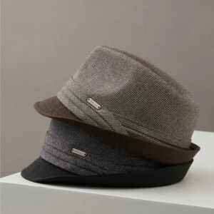 Spring and summer new gift hat male gentleman middle-aged elderly small eaves cool handsome fashion casual big circumference
