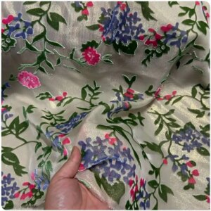 Woven Silk Hollow Bottom Real Velvet Fabric Cheongsam Dress Suit Shirt Chinese Style Clothing