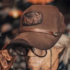 Handmade Yuppie Hat Retro Machinist Japanese Men’s Distressed Baseball Cap Duck Truck Big Circumference Fashion Flow Engineer