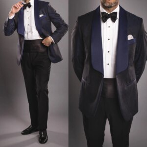 Patterned Tuxedos For Men Wedding Suits Formal Wear Shawl Lapel One Button Blazer Sets 2 Pcs Customized Prom Show Costume