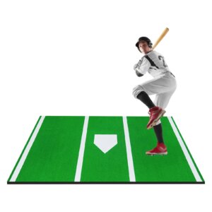 Baseball Training Mat Heavy Softball Home Plate Turf Hitting Mat with Anti-slip Bottom Practical Gifts for Baseball Lovers