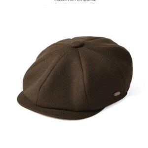 Elegant and refined octagonal newsboy hat painter