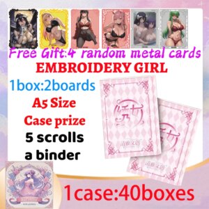 2025 Newest EMBROIDERY GIRL A5 Size Waifu Boards Collection Box Doujin Booster Spicy Art Toy Gift for Hobbyists