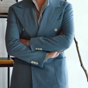 Fashion Suits for Men Business Double Breasted Lapel Men’s Casual Suit Formal Business Mens Jackets Streetwear Customized