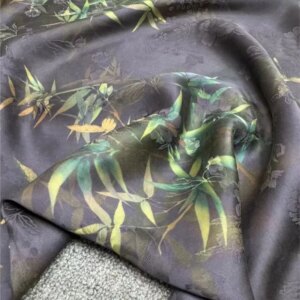 Summer new product Green silk flower red gauze fabric Chinese-style top cheongsam small shirt clothing