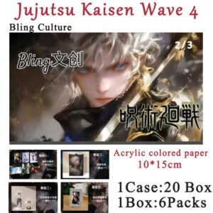 Wholesale Jujutsu Kaisen Wave 4 Acrylic Colored Paper Cards Booster Box Bling Culture Anime Game Character Card Hobbies Gift
