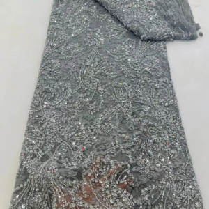 Luxury Exquisite Unique High-end New Fashion Design Fabric Handmade Embroidery Net Lace Beads For Women’s Wedding Party Dresses