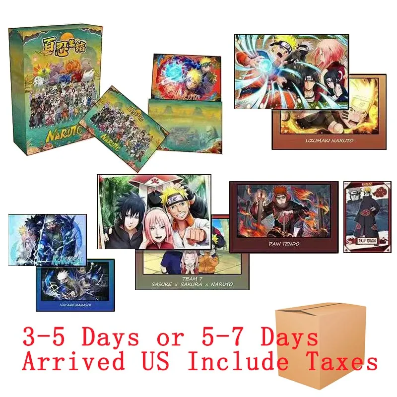 2025 Wholesales Naruto Anime Cards Acrylic TCG Card Sasuke Uzumaki Ninja World Kid's Gift Playing Card Toy
