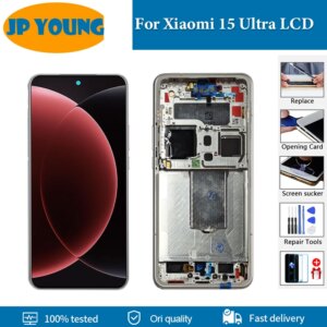 6.73” Original Amoled For Xiaomi 15 ultra Lcd Screen Display Touch Glass DIgitizer For Mi 15ultra Display LCD with Frame