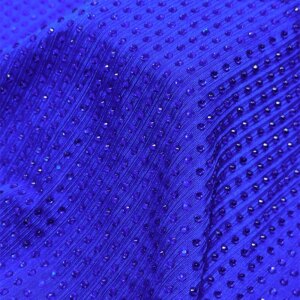 Luxury High Quality African Mesh Lace Fabric with Heavy Embroidery And Stones for Party Dress Sewing
