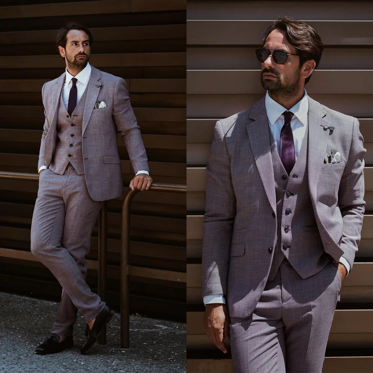 Classic Wedding Men Suits One Button Tailor-Made Business 3-Pieces Jacket Vest Pants Designer Formal Occasion Suits Customized