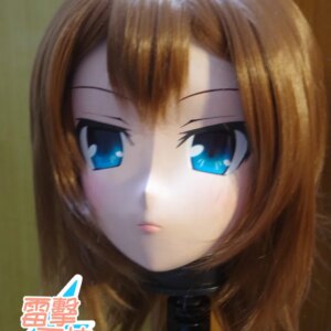 (KM9168) Handmade Female Sweet Girl Resin Crossdress Outfit Cosplay Japanese Animegao Role Play Kigurumi Mask