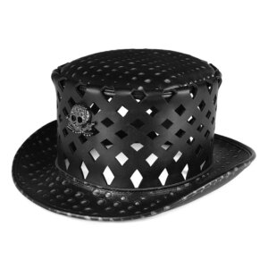 Cut-out casual Goth dome Steam Halloween leather hat