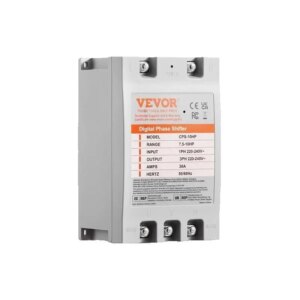 SucceBuy Digital Converter 5/7.5/10HP Single Phase to 3 Phase Converter Digital Phase Shifter for Residential Light Commercial