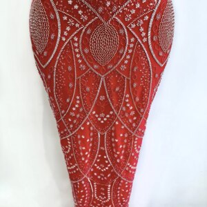 High Quality African Beaded Lace Fabric Luxury Sequins Lace Fabric Net Embroidered Fabric for Clothing DIY