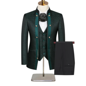 Modern Tailored Wedding Suits for Man 2 Pieces Blazer Pants Single Breasted Jacquard Fabrics Formal Business Office Customized
