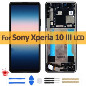 6.0″ Original LCD For Sony Xperia 10 III LCD Display Touch Screen Digitizer Assembly X10 III SO-52B SOG04 XQ-BT52 A102SO Screen
