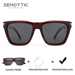 ZENOTTIC S Size Acetate Uv400 Protection Polarized Sunglasses Prescription Custom Men Women Square Optical Sun Glasses