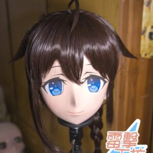 (KM9153) Handmade Female Sweet Girl Resin Crossdress Outfit Cosplay Japanese Animegao Role Play Kigurumi Mask