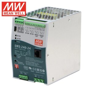 Meanwell DRS-240-24 DIN Rail Power Supply 24V AC-DC MEAN WELL All-In-One Intelligent Security Power with Battery Charger UPS