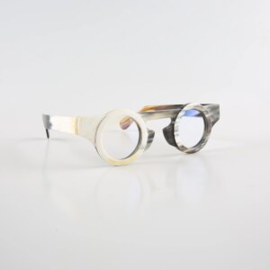 Man Glasses Frames Unique Vintage Retro Round Classic Handmade Black White Horn Prescription Eyeglass Frames Optical Eyeglasses