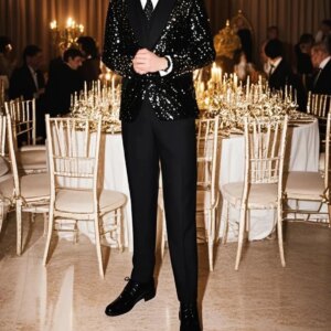 Brilliant Wedding Suit for Man Single Breasted Slim Fit 3-Piece Jacket Pant Vest Formal Business Suits for Men Party Customized