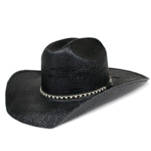 Hollow breathable grass woven hard set cowboy hat and waterproof