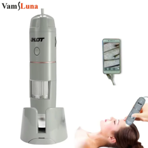 HT-B30S 5-200X HD Hair & Scalp Microscope – 2MP Portable Follicle Detector with OTG, USB & LED Light for Salon/Home Use
