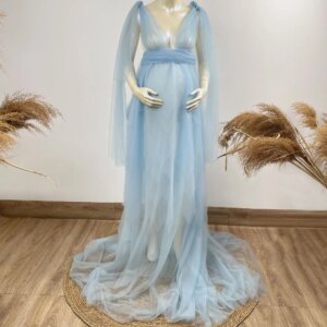 Don&Judy Boho Maternity Tulle Dresses Pregnancy Women Sleeveless Baby Shower Pregnant Bride Gowns Photography Accessories Custom
