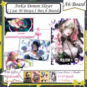 AnKa Demon Slayer A6 Board Colored Paper Anime Kimetsu Yaiba Tanjirou Kamado Nezuko Card Kids Gift Demon Slayer Cards