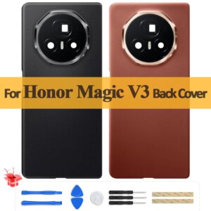 Original Battery Back Cover For Honor Magic V3 Back Cover Housing Rear Door Case FCP-AN10 FCP-N49 Replace Parts With Camera Lens