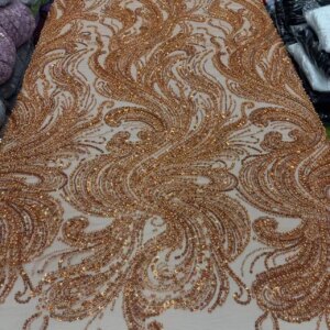 African Tulle Lace Fabric French 2025 Luxury Sequins Beads Mesh Lace Fabric Nigerian For Woman Evening Dresses