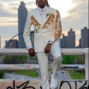 Luxury Men Suit Pearl Beading Jacquard Satin Shawl Lapel Single Breasted Formal Groom Wear 3 Pieces Blazer Vest pant Custom Made